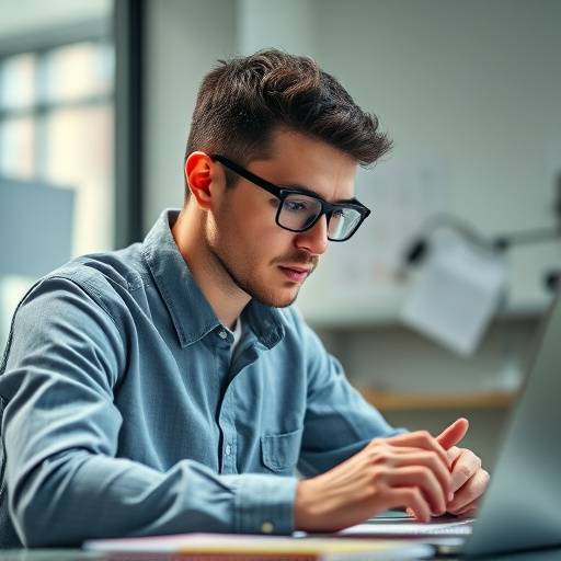 A person focusing intently on a task, representing enhanced cognitive function through healthy eating.