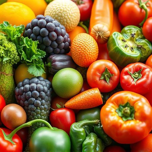 A vibrant plate of colorful fruits and vegetables representing improved energy levels.